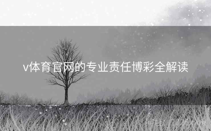v体育官网的专业责任博彩全解读
