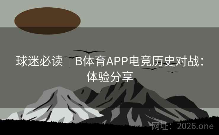 球迷必读｜B体育APP电竞历史对战：体验分享