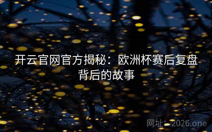 开云官网官方揭秘：欧洲杯赛后复盘背后的故事