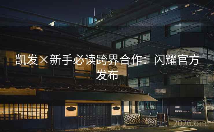 凯发×新手必读跨界合作：闪耀官方发布