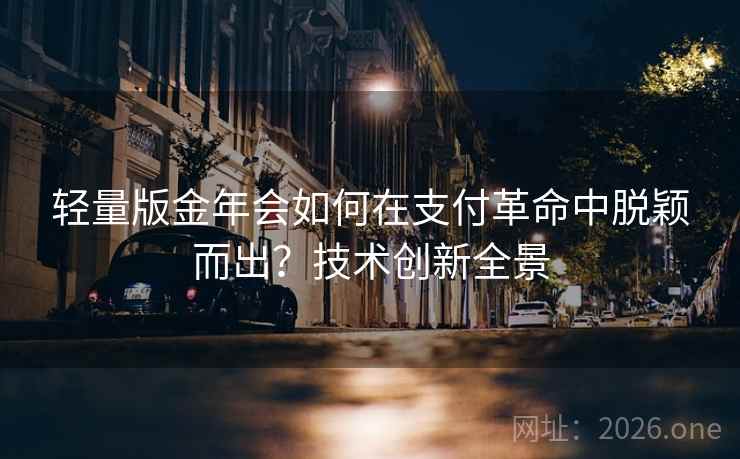 轻量版金年会如何在支付革命中脱颖而出？技术创新全景