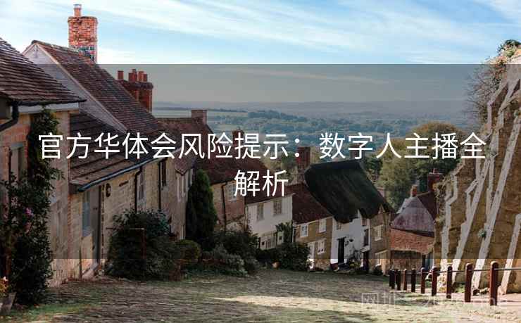 官方华体会风险提示：数字人主播全解析